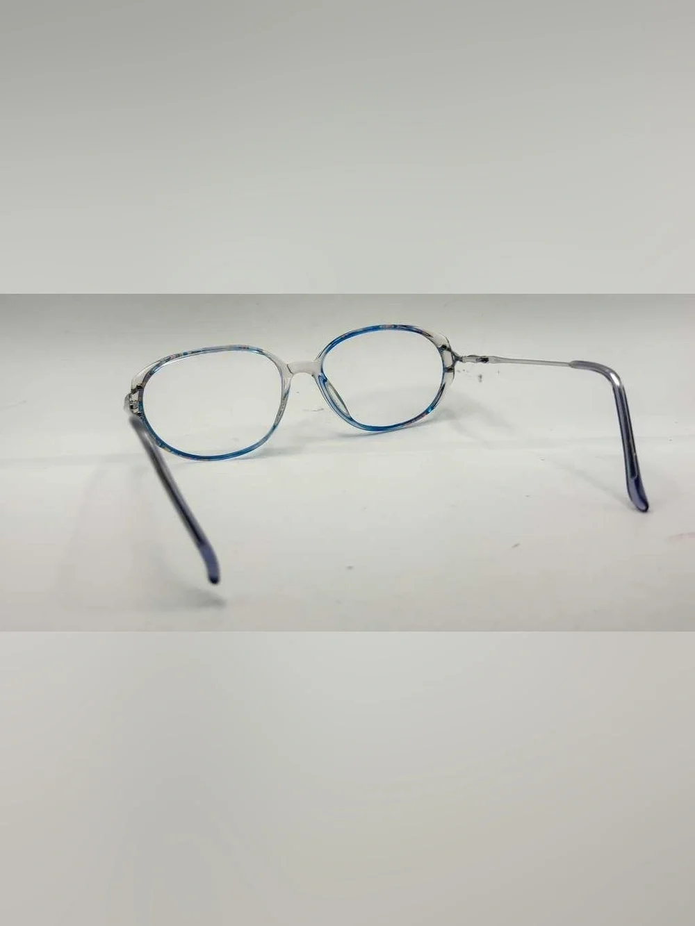 Vintage Marine J-287 Blue Translucent Oval Sunglasses Frames Only Hong Kong